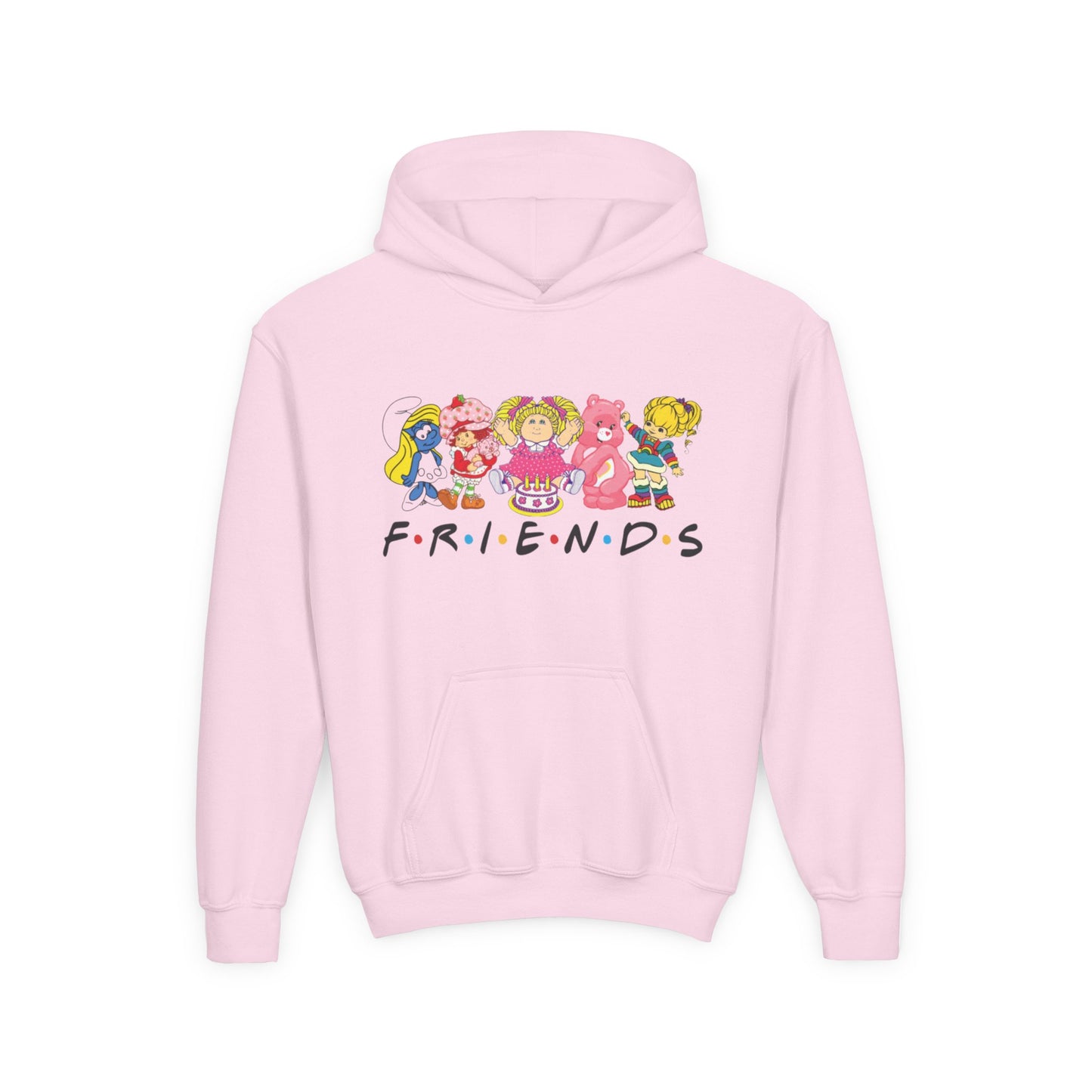 Youth Friends Graphic Hoodie, Cartoon Sweatshirt