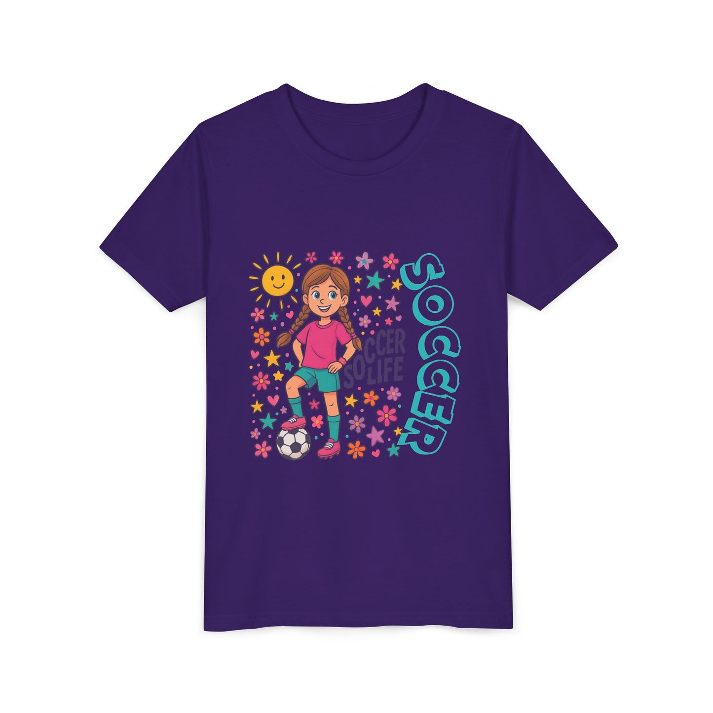 Bella Canvas-Youth Soccer Tee - FRONT AND BACK DESIGN
