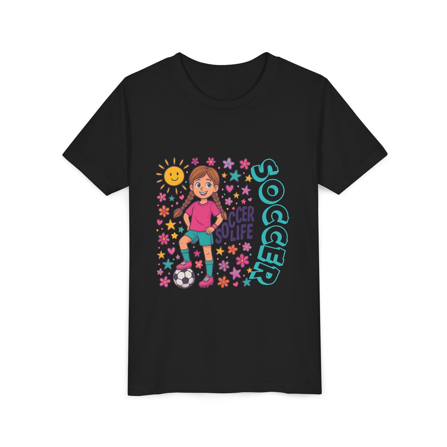 Bella Canvas-Youth Soccer Tee - FRONT AND BACK DESIGN