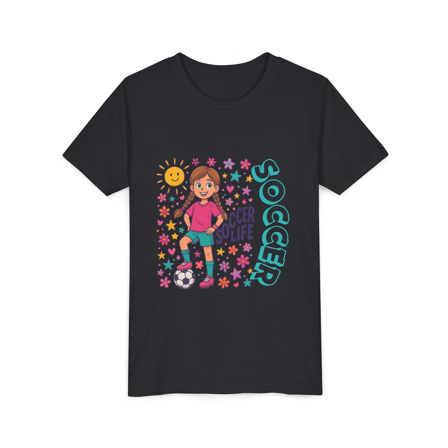 Bella Canvas-Youth Soccer Tee - FRONT AND BACK DESIGN