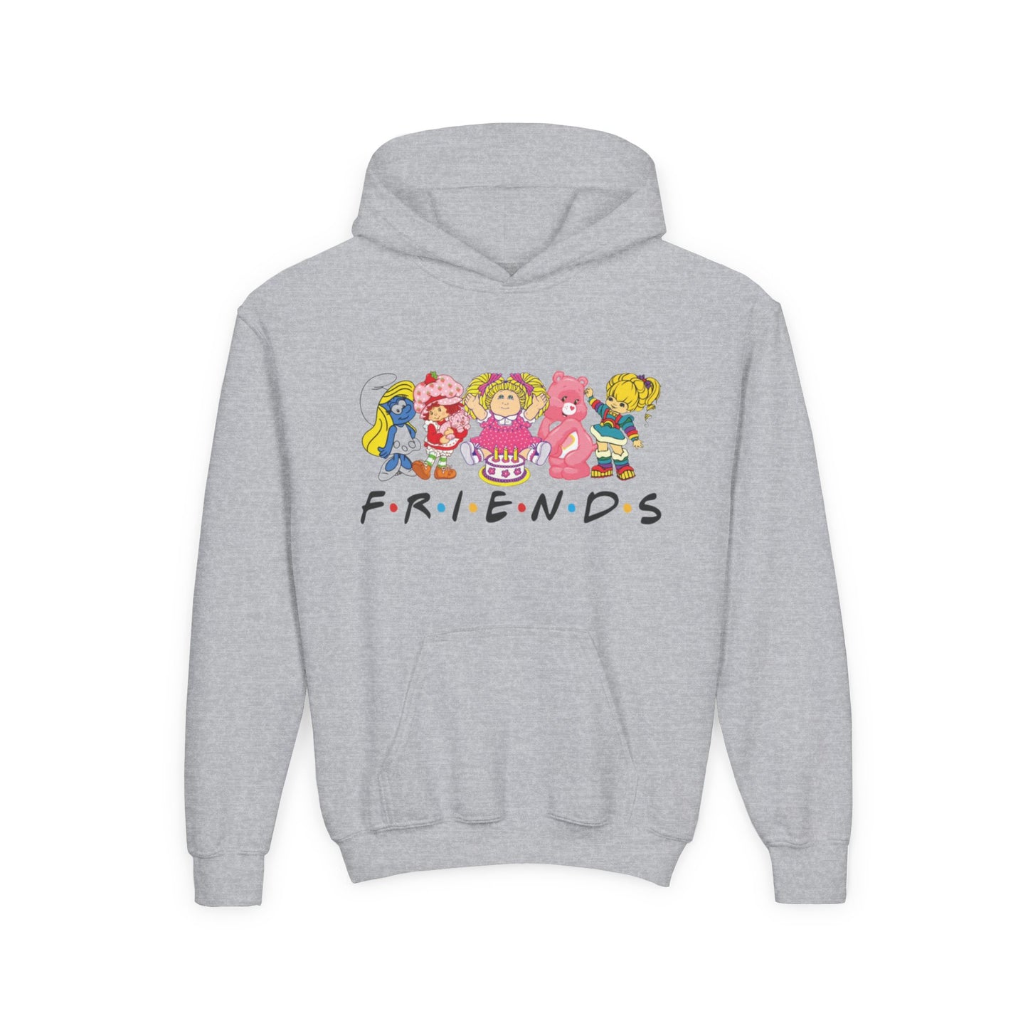 Youth Friends Graphic Hoodie, Cartoon Sweatshirt