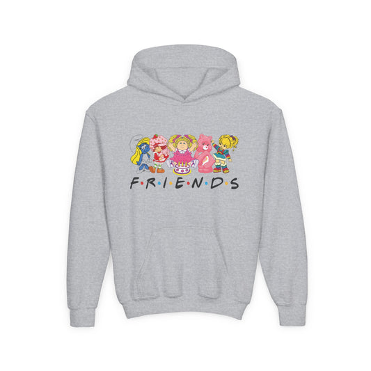 Youth Friends Graphic Hoodie, Cartoon Sweatshirt
