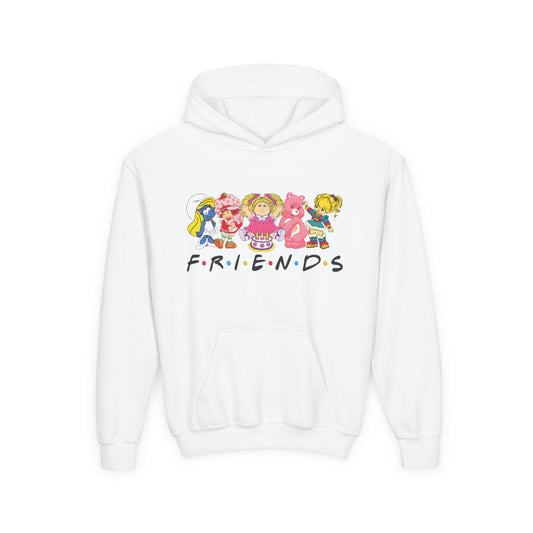 Youth Friends Graphic Hoodie, Cartoon Sweatshirt